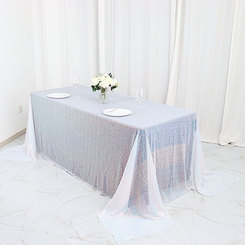 90x132" Sequined Rectangular Tablecloth