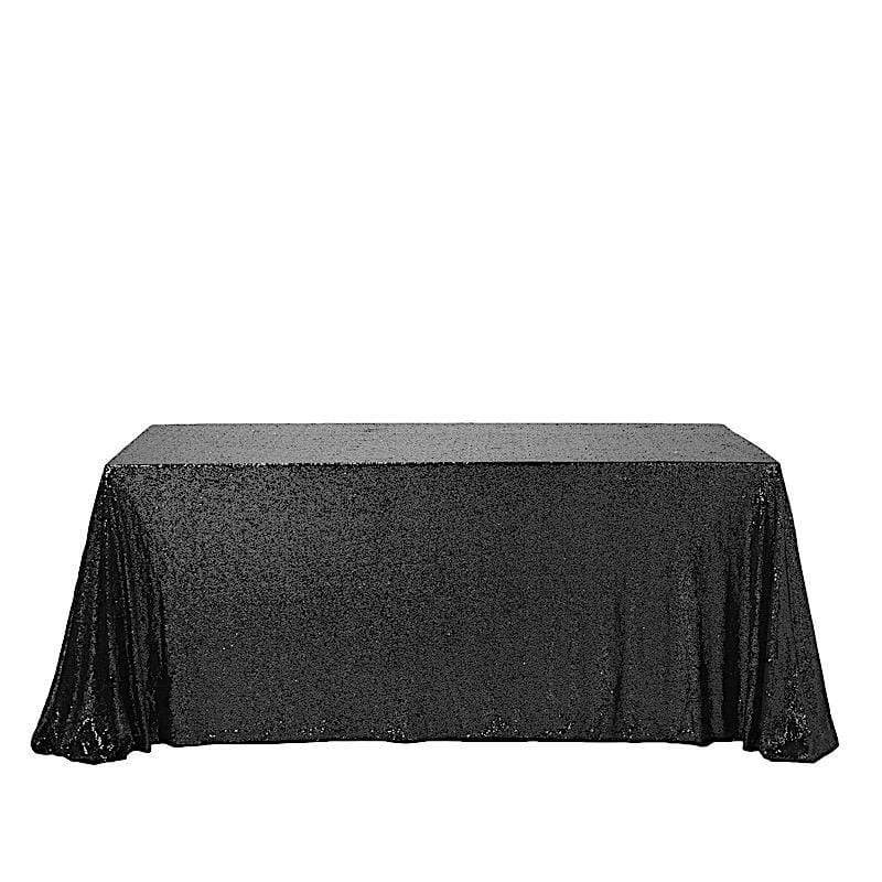 90x132" Sequined Rectangular Tablecloth TAB_02_90132_003