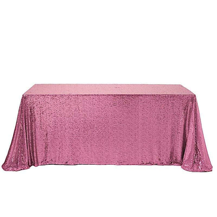 90x132" Sequined Rectangular Tablecloth TAB_02_90132_015