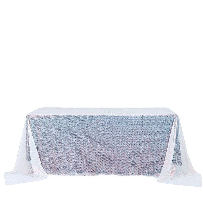90x132" Sequined Rectangular Tablecloth TAB_02_90132_ABWB