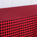 90x156" Checkered Gingham Polyester Tablecloth
