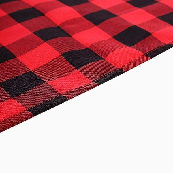 90x156" Checkered Gingham Polyester Tablecloth