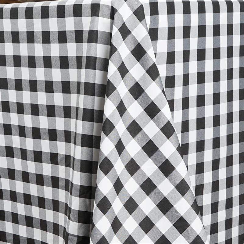 90x156" Checkered Gingham Polyester Tablecloth