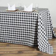 90x156" Checkered Gingham Polyester Tablecloth