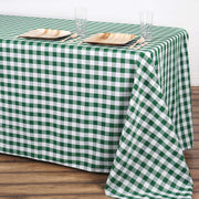 90x156" Checkered Gingham Polyester Tablecloth