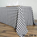 90x156" Checkered Gingham Polyester Tablecloth TAB_CHK90156_BLK