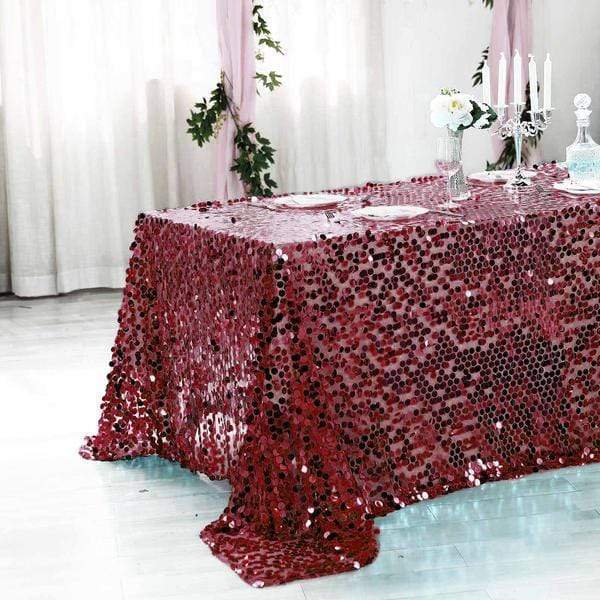 90x156" Large Payette Sequin Rectangular Tablecloth