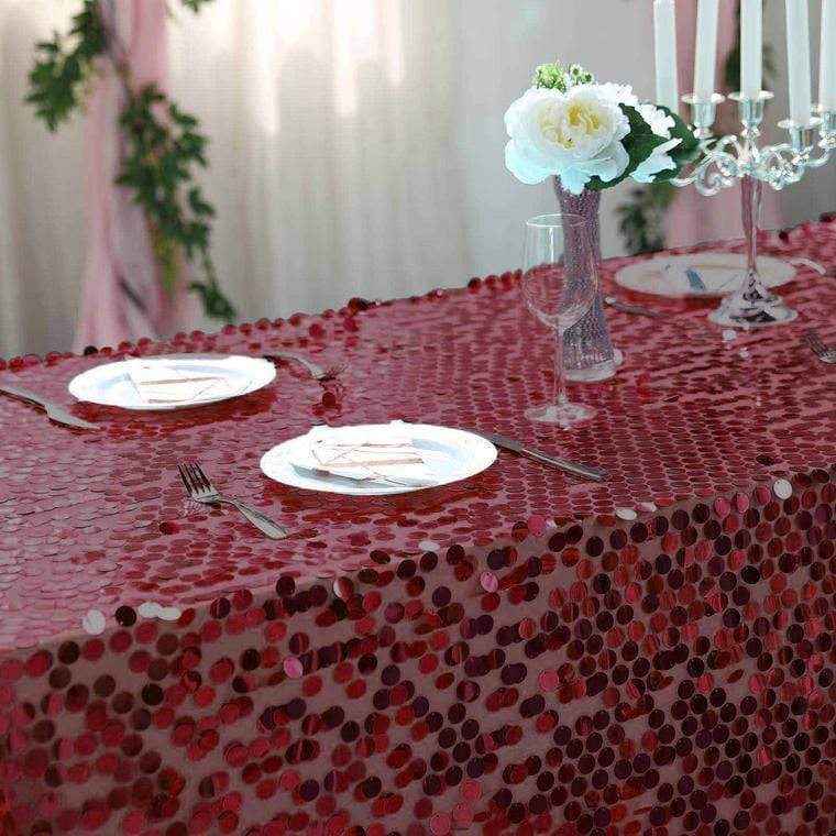 90x156" Large Payette Sequin Rectangular Tablecloth