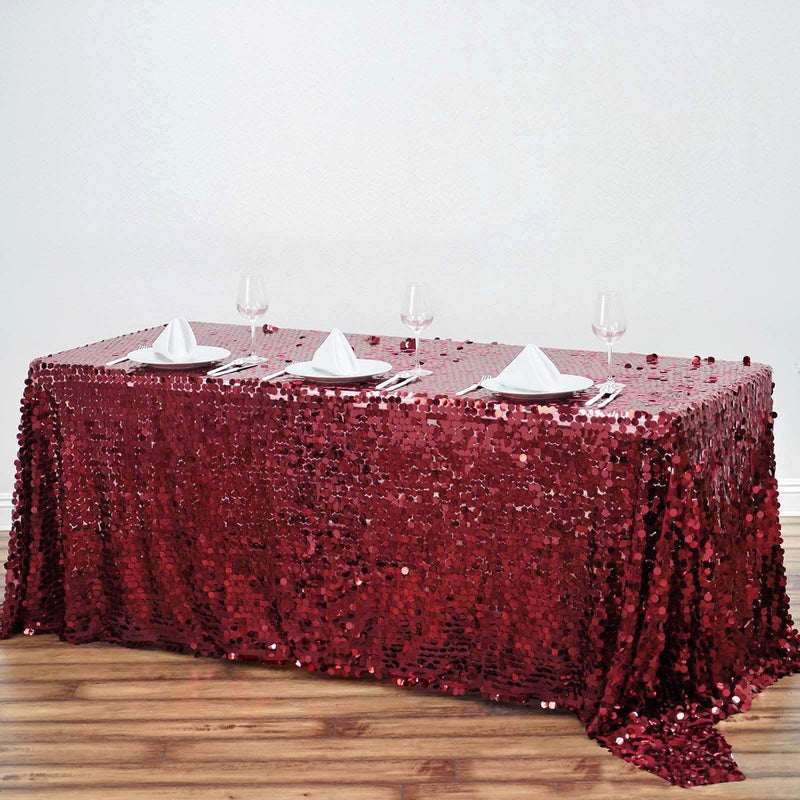 90x156" Large Payette Sequin Rectangular Tablecloth