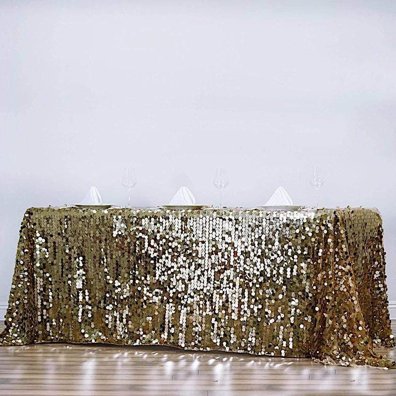 90x156" Large Payette Sequin Rectangular Tablecloth