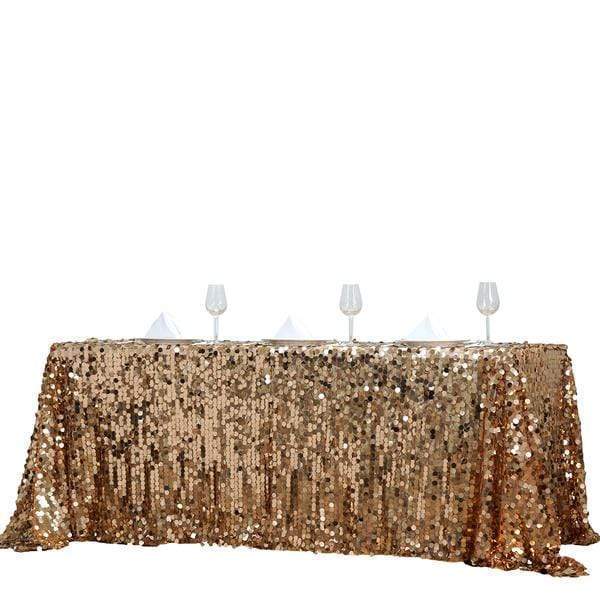 90x156" Large Payette Sequin Rectangular Tablecloth