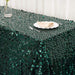 90x156" Large Payette Sequin Rectangular Tablecloth - Hunter Green TAB_71_90156_HUNT