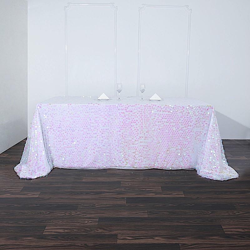 90x156" Large Payette Sequin Rectangular Tablecloth