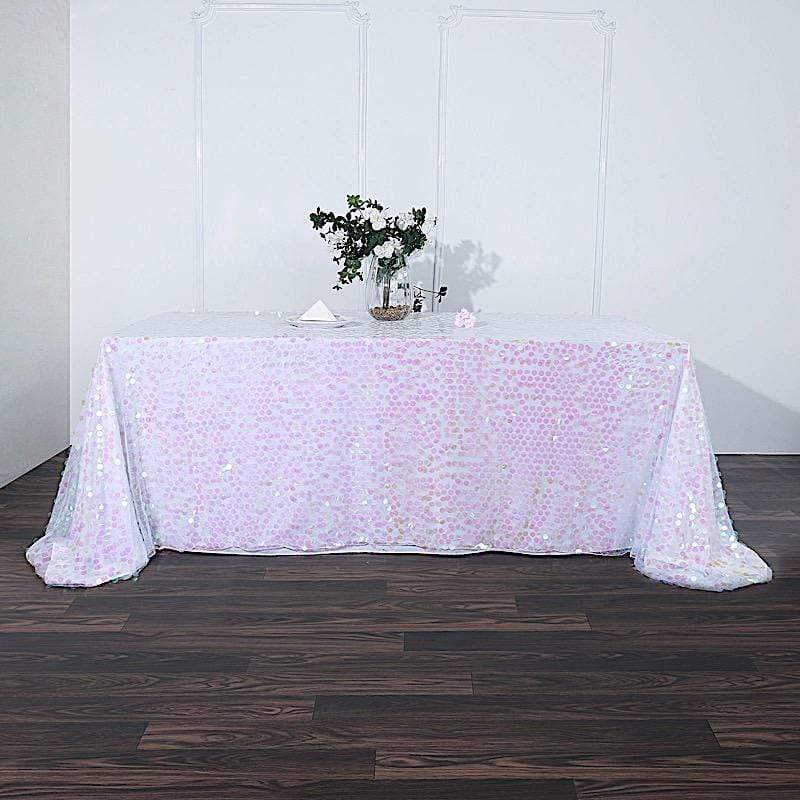 90x156" Large Payette Sequin Rectangular Tablecloth