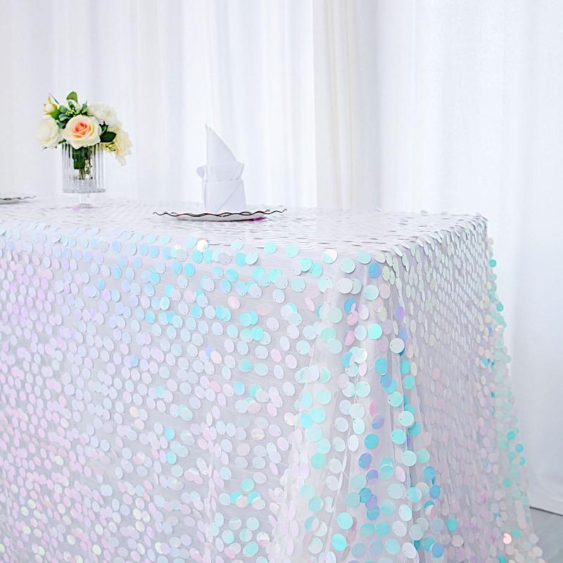 90x156" Large Payette Sequin Rectangular Tablecloth