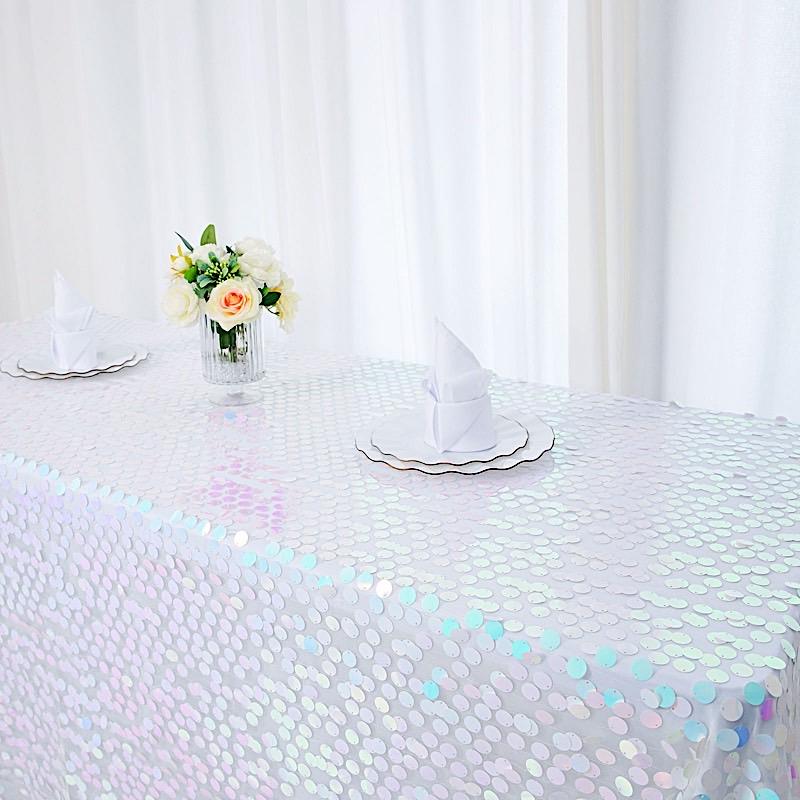 90x156" Large Payette Sequin Rectangular Tablecloth