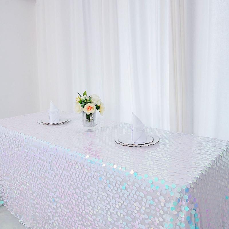 90x156" Large Payette Sequin Rectangular Tablecloth