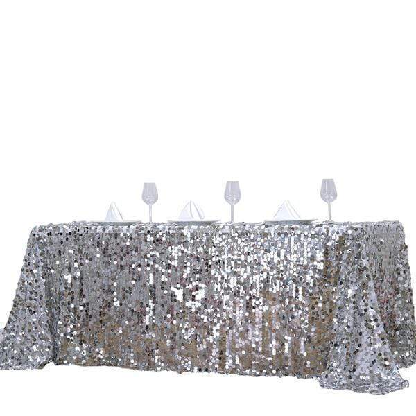 90x156" Large Payette Sequin Rectangular Tablecloth