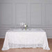 90x156" Large Payette Sequin Rectangular Tablecloth - White TAB_71_90156_WHT