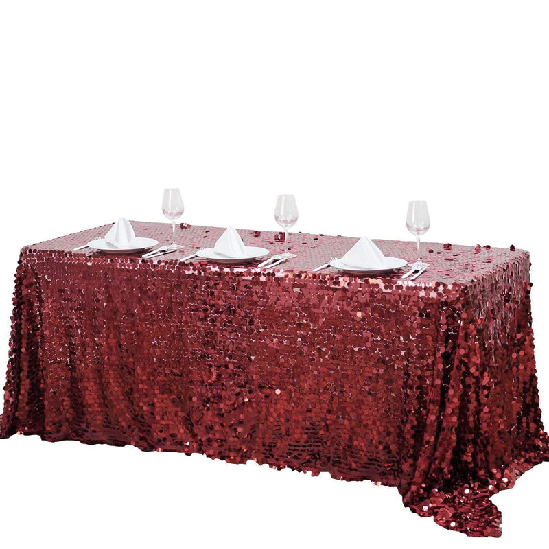 90x156" Large Payette Sequin Rectangular Tablecloth