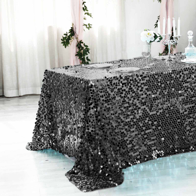 90x156" Large Payette Sequin Rectangular Tablecloth