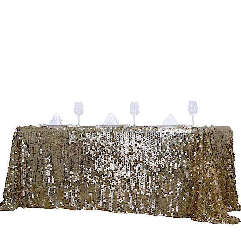 90x156" Large Payette Sequin Rectangular Tablecloth