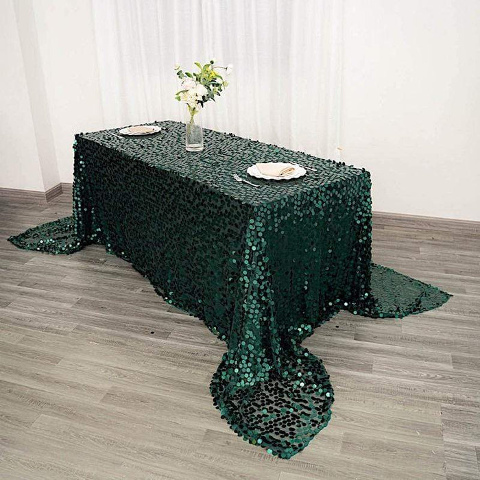 90x156" Large Payette Sequin Rectangular Tablecloth TAB_71_90156_HUNT