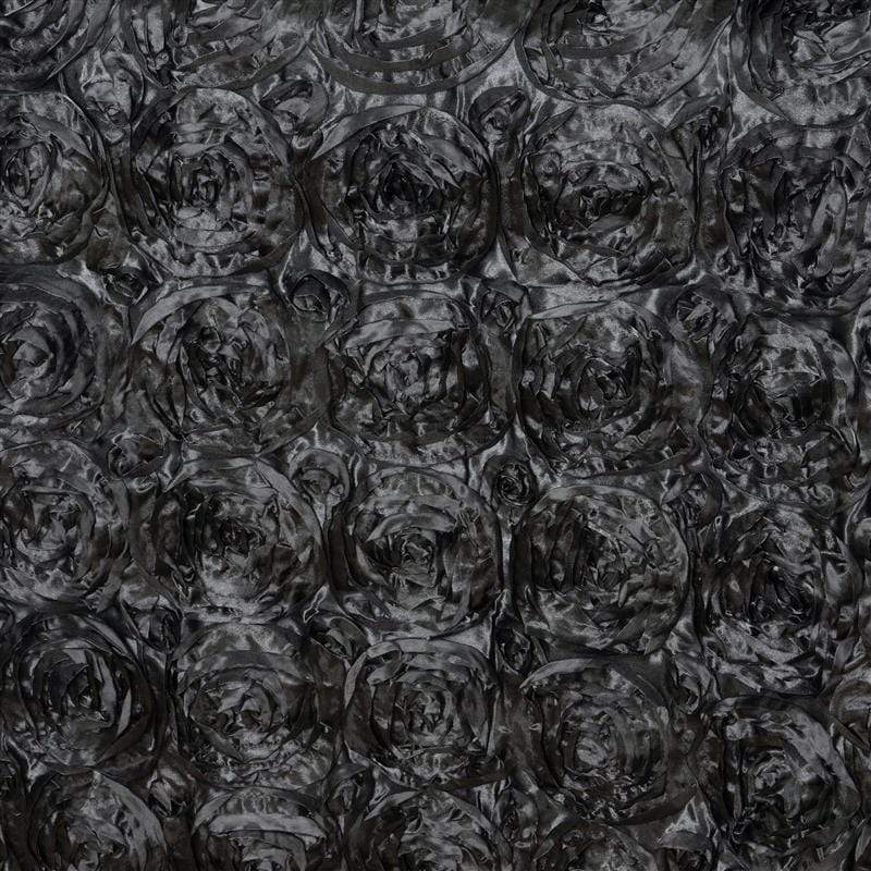 90x156" Satin Ribbon Roses Rectangle Tablecloth