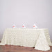 90x156" Satin Ribbon Roses Rectangle Tablecloth