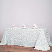 90x156" Satin Ribbon Roses Rectangle Tablecloth