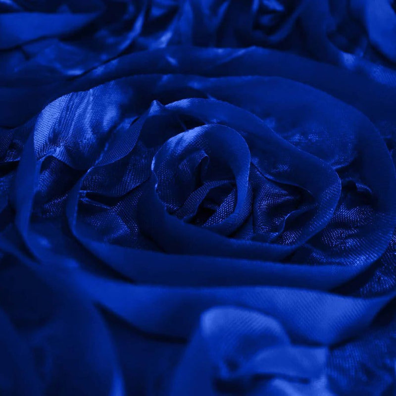 90x156" Satin Ribbon Roses Rectangle Tablecloth