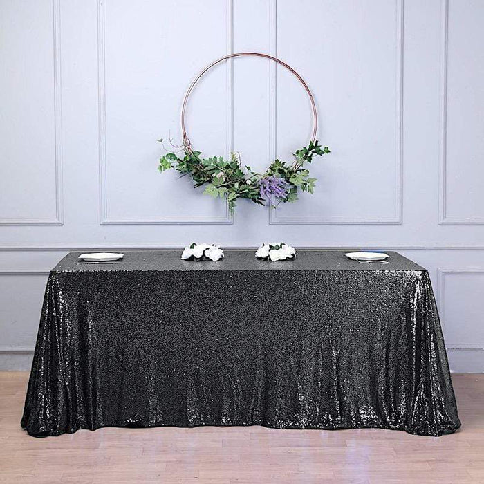 90x156" Sequined Rectangular Tablecloth