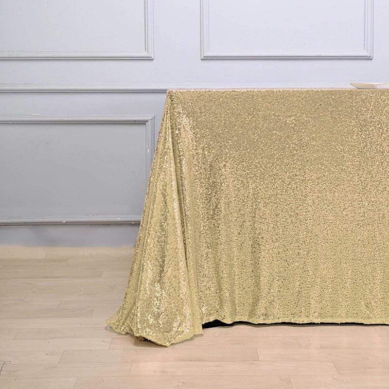 90x156" Sequined Rectangular Tablecloth