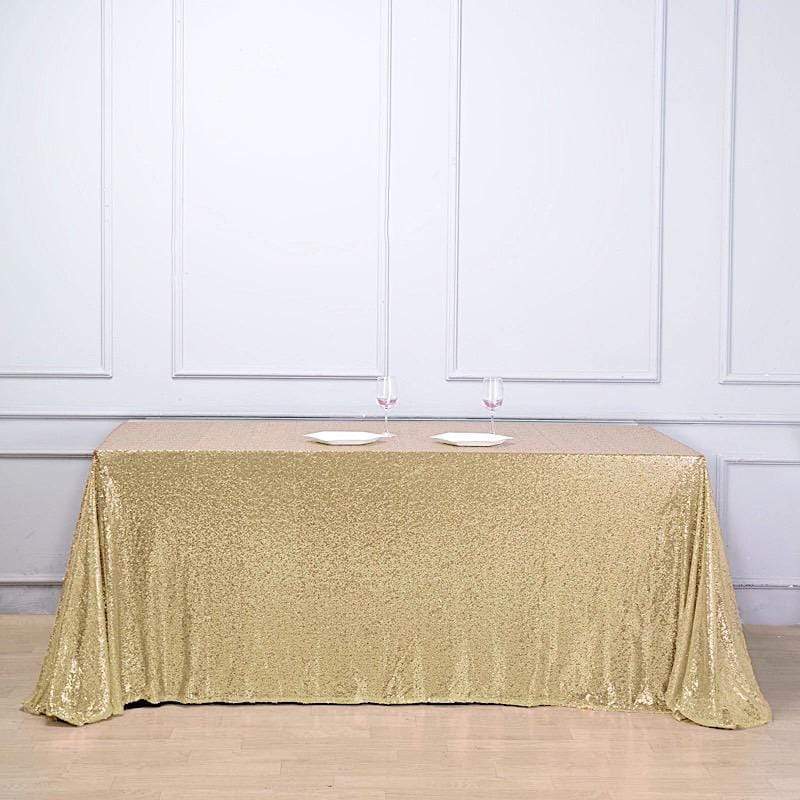 90x156" Sequined Rectangular Tablecloth