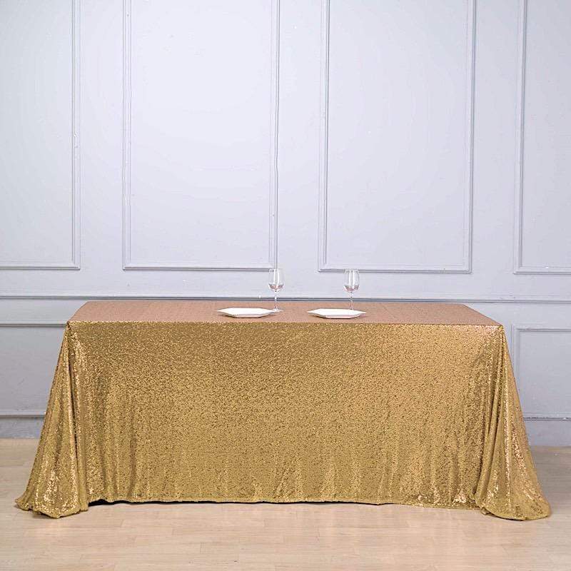 90x156" Sequined Rectangular Tablecloth