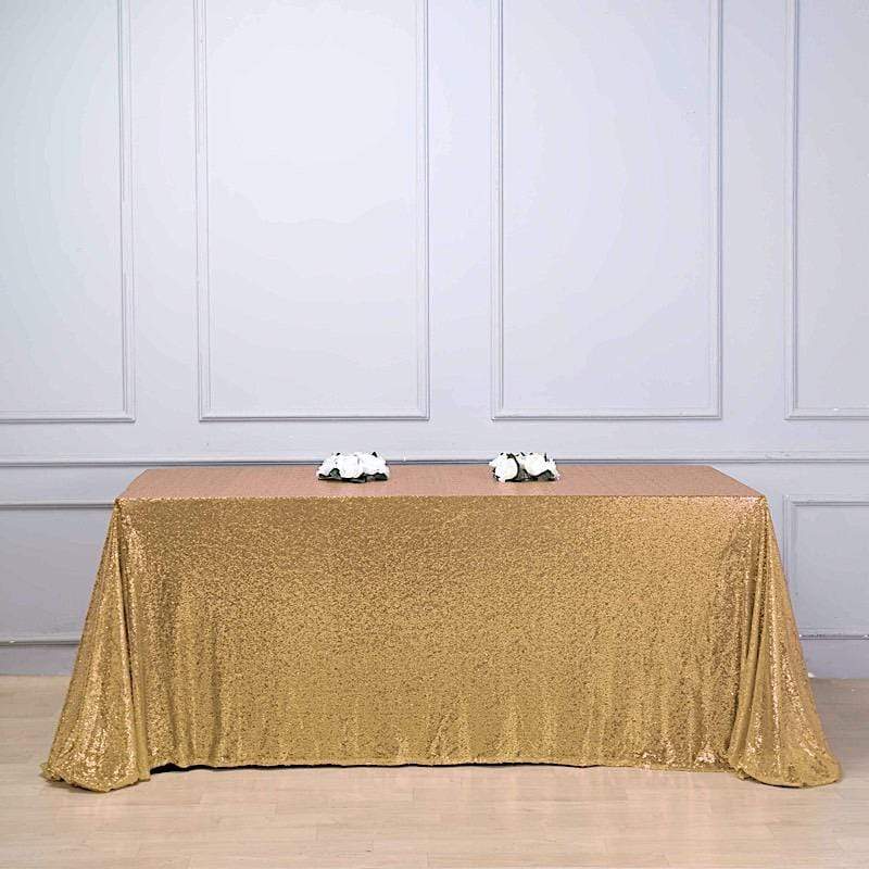 90x156" Sequined Rectangular Tablecloth