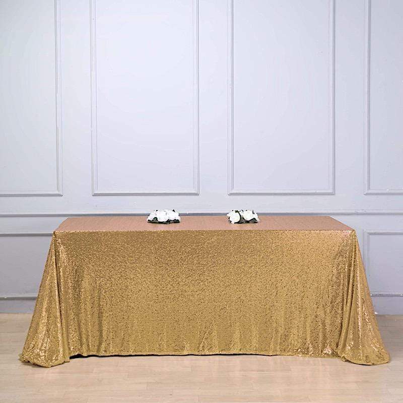 90x156" Sequined Rectangular Tablecloth
