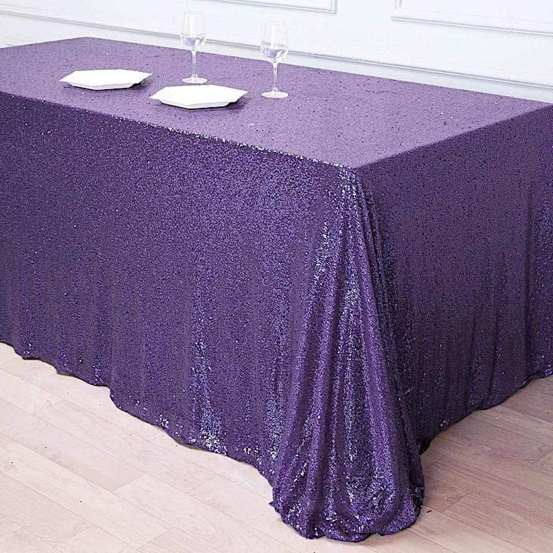 90x156" Sequined Rectangular Tablecloth