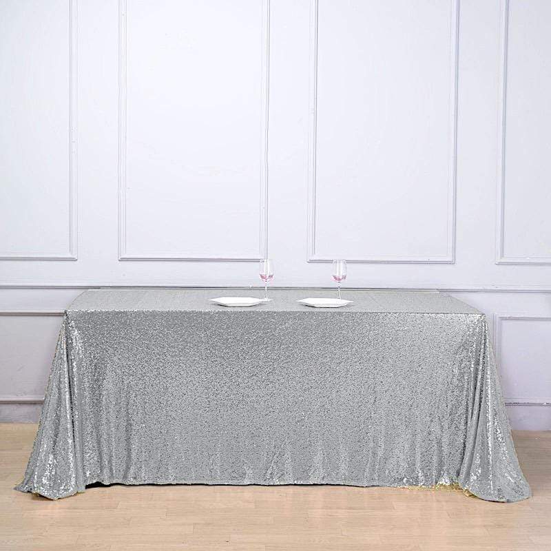 90x156" Sequined Rectangular Tablecloth