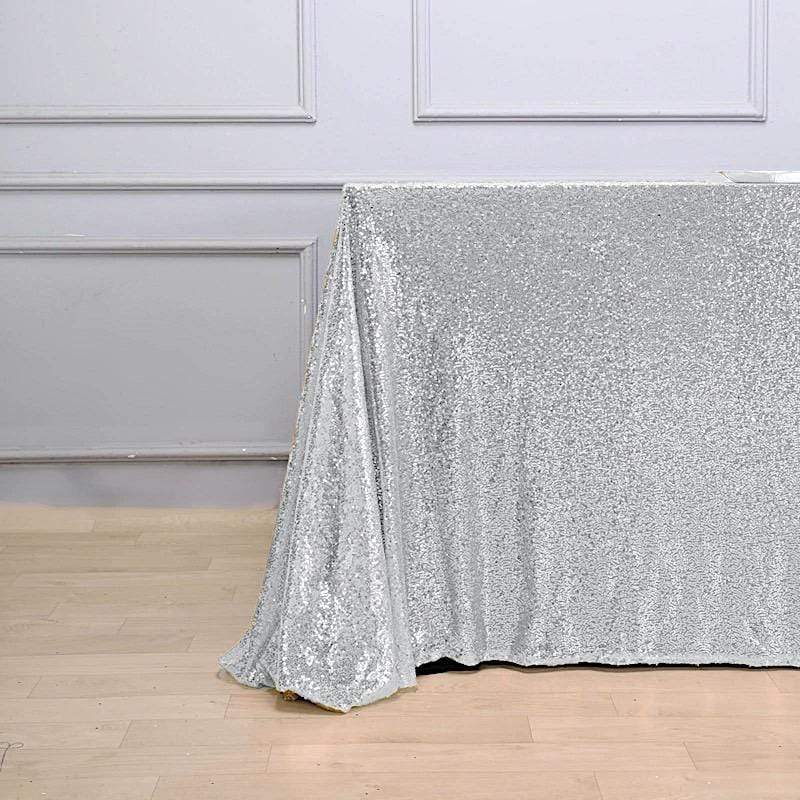 90x156" Sequined Rectangular Tablecloth