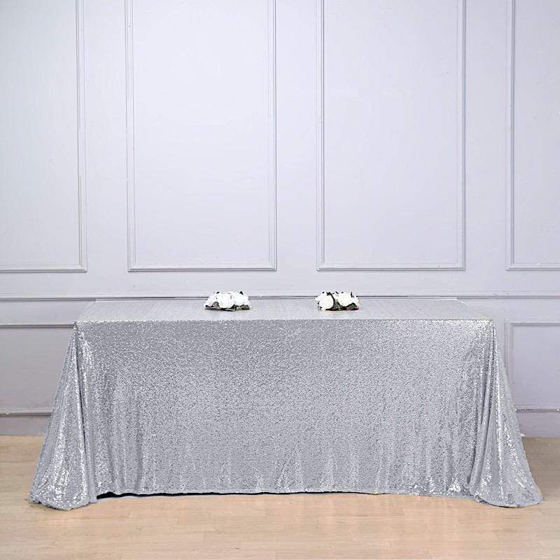 90x156" Sequined Rectangular Tablecloth