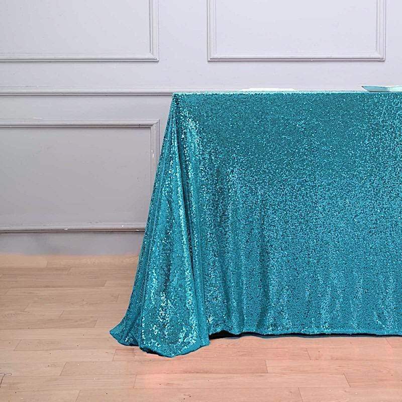 90x156" Sequined Rectangular Tablecloth