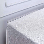 90x156" Sequined Rectangular Tablecloth - White TAB_02_90156_WHT