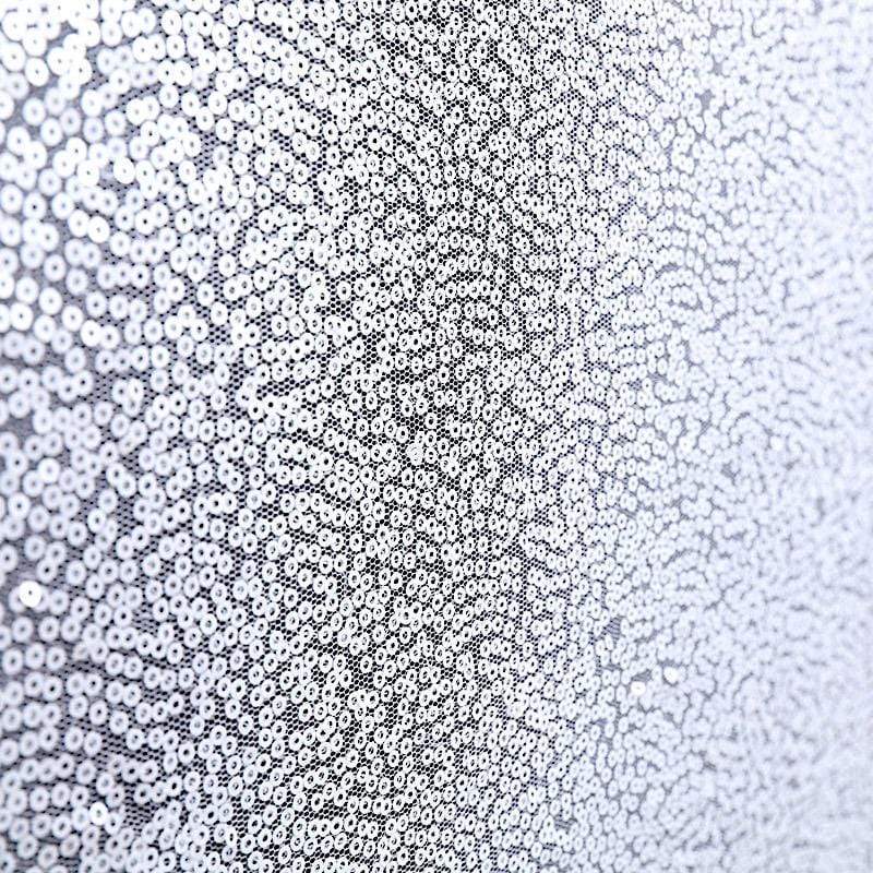 90x156" Sequined Rectangular Tablecloth - White TAB_02_90156_WHT