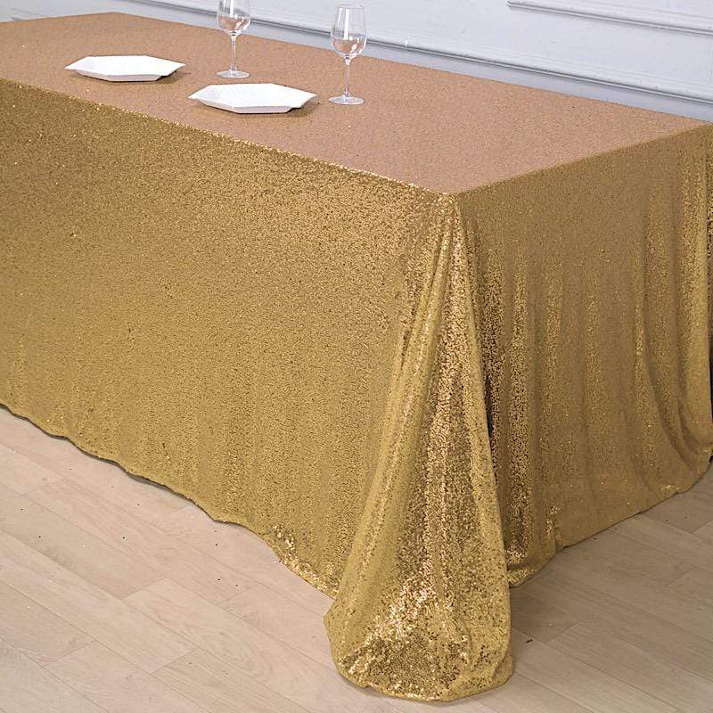 90x156" Sequined Rectangular Tablecloth