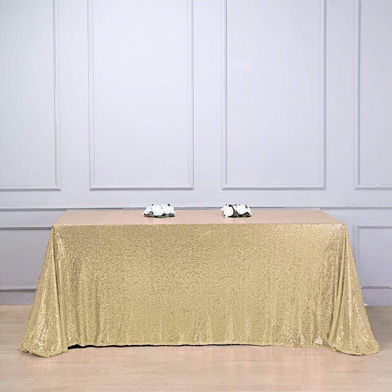 90x156" Sequined Rectangular Tablecloth