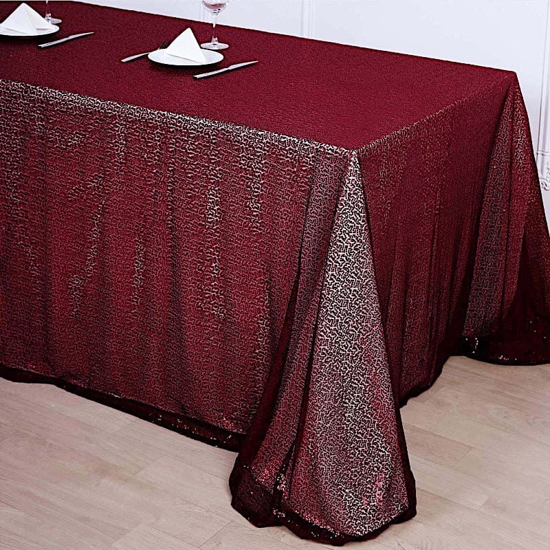 90x156" Sequined Rectangular Tablecloth