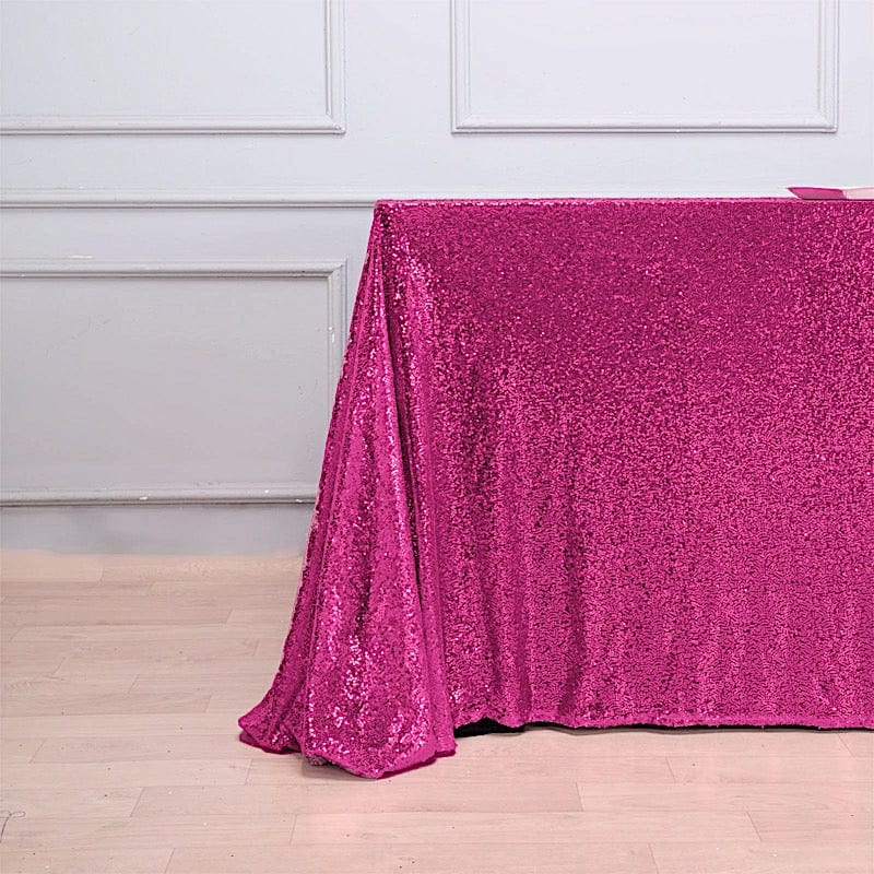 90x156" Sequined Rectangular Tablecloth