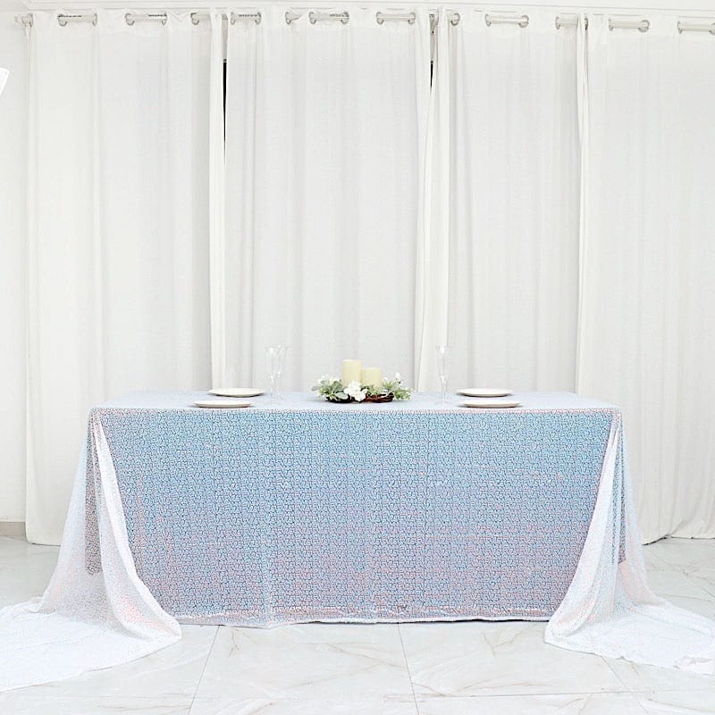 90x156" Sequined Rectangular Tablecloth