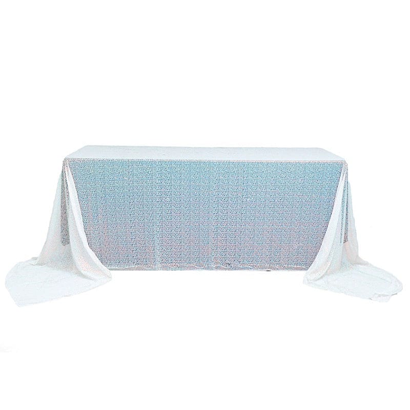 90x156" Sequined Rectangular Tablecloth TAB_02_90156_ABWB